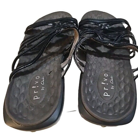 Privo by Clarks Slip‎ On Slides Sandals Shoes Women Sz 7M Cushioned Footbed P10 - Picture 4 of 8